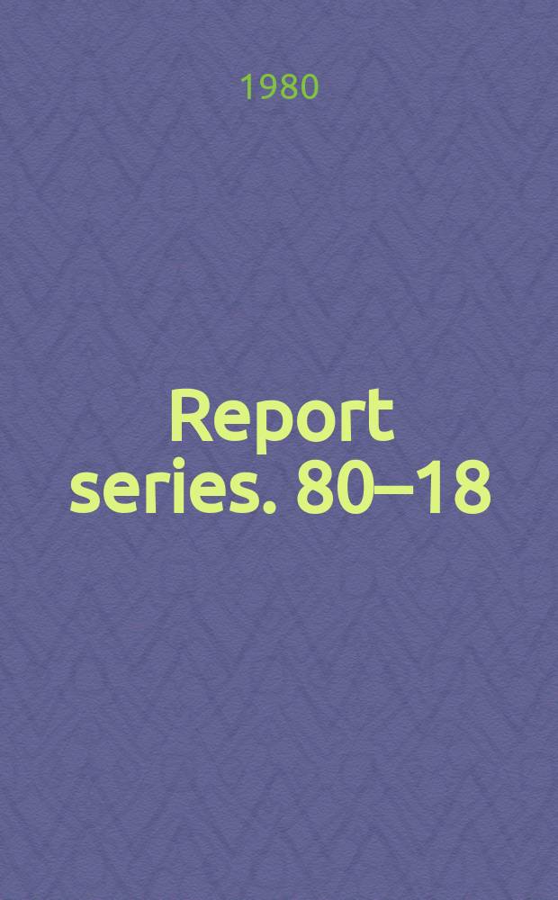 Report series. 80–18 : Klein's paradox and its resolution