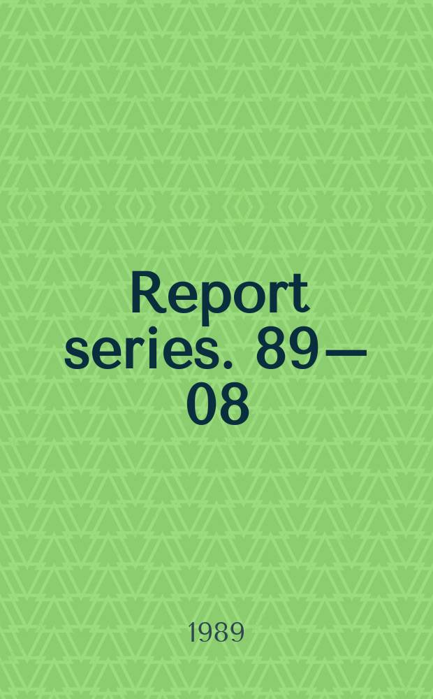 Report series. 89–08 : Kals fusjon