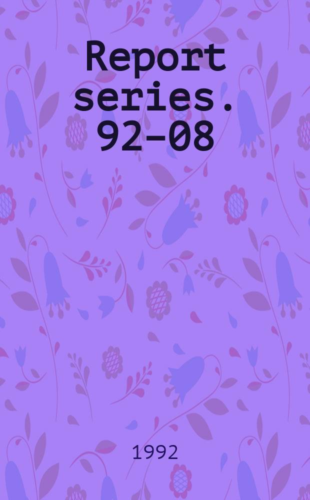 Report series. 92–08 : Isobar contributions to the imaginary part of the optical - model potential ...