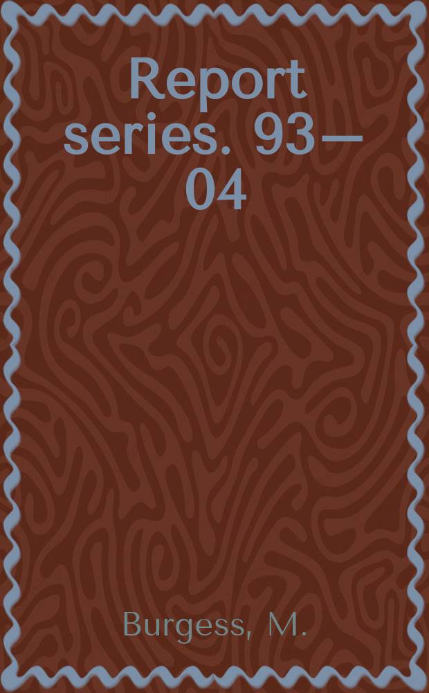 Report series. 93&ndash;04 : Some notes on the effective action ...