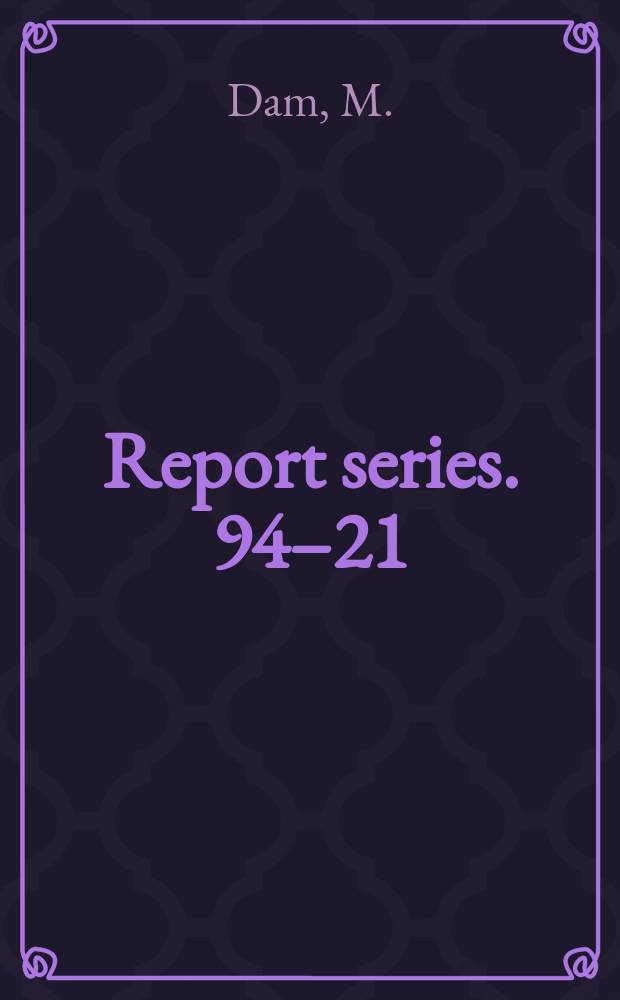 Report series. 94–21 : Measurement of the τ leptonic branching fractions ...
