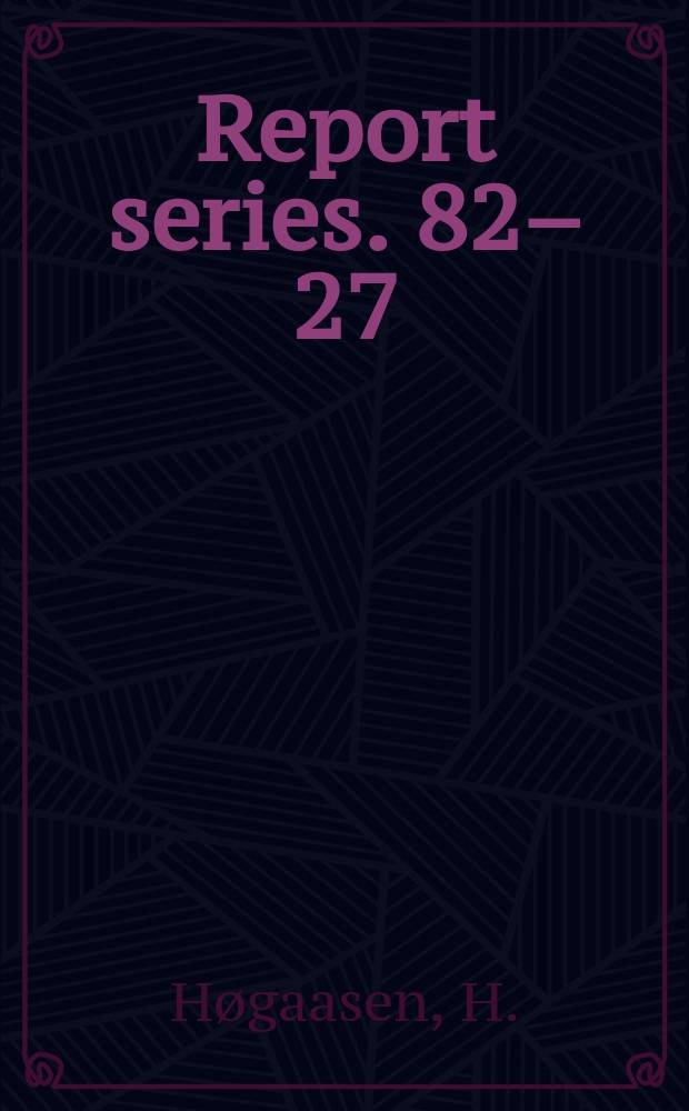 Report series. 82–27 : A nonchiral bag