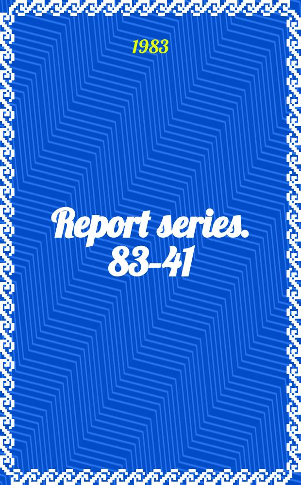 Report series. 83–41 : Present status of the effective interaction ...