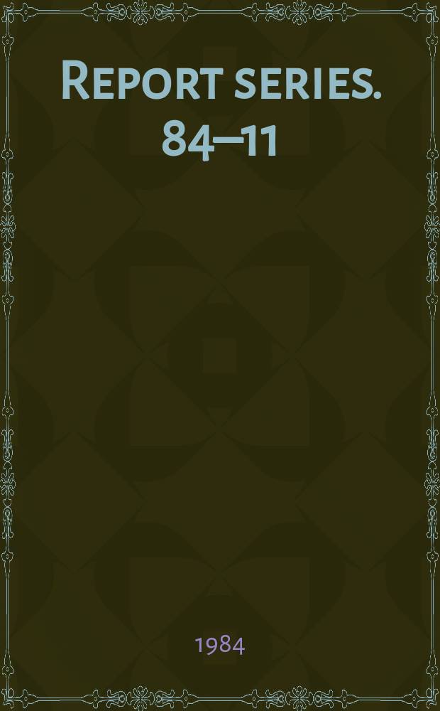 Report series. 84–11 : A superconducting electron spectrometer