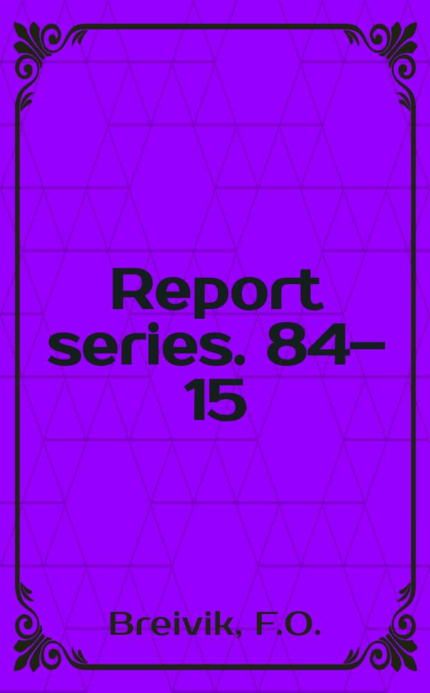 Report series. 84–15 : A three - particle correlation observed ...