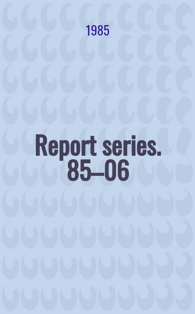 Report series. 85–06 : On the short distance double. Penguin ...