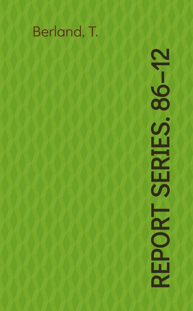 Report series. 86–12 : An experimental study of the connection ...