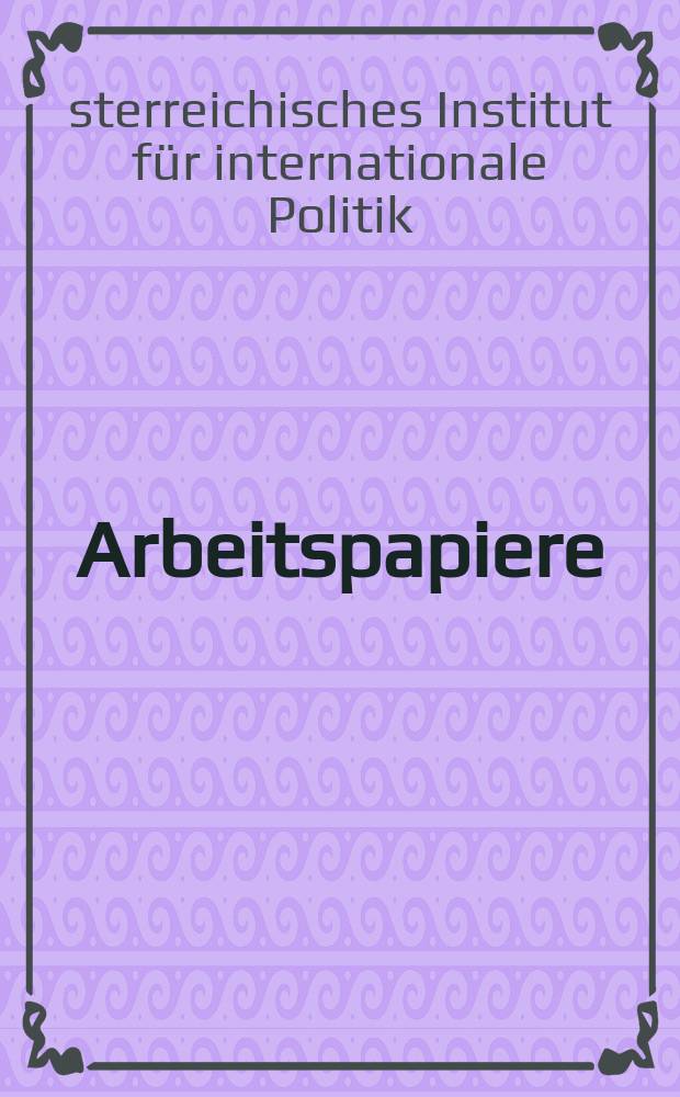 Arbeitspapiere