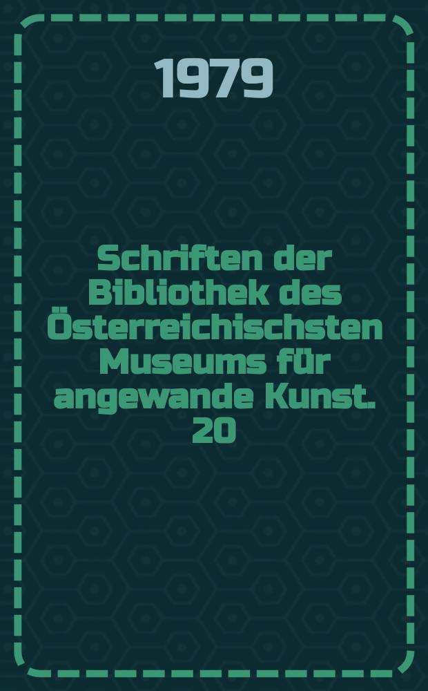 Schriften der Bibliothek des Österreichischsten Museums für angewande Kunst. 20 : Heinrich Sussmann: Auseinandersetzung mit dem Aquarell