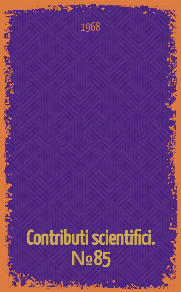 Contributi scientifici. №85 : Un nuovo principio per I contatti di un micrometro impersonale