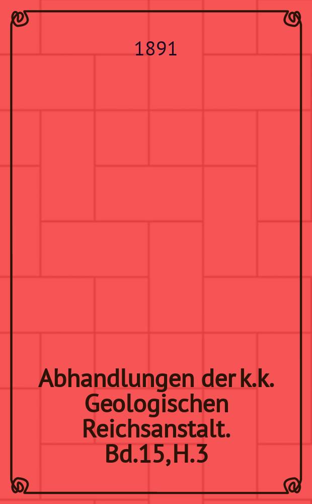 Abhandlungen der k.k. Geologischen Reichsanstalt. Bd.15, H.3 : Über den Schädel eines fossilen Dipnoers Ceratodus Sturii nov. spec. aus den Schichten der oberen Trias der Nordalpen