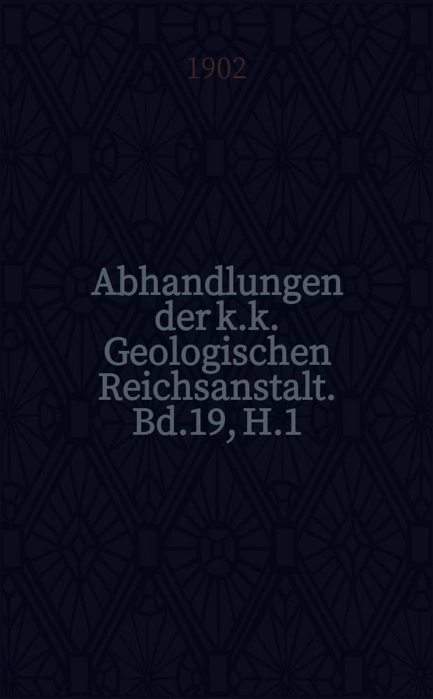Abhandlungen der k.k. Geologischen Reichsanstalt. Bd.19, H.1 : Das Nashorn von Hundsheim