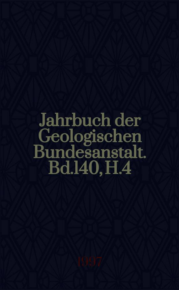 Jahrbuch der Geologischen Bundesanstalt. Bd.140, H.4 : The early Miocene lignite deposit of Oberdorf N Voitsberg (Styria, Austria)