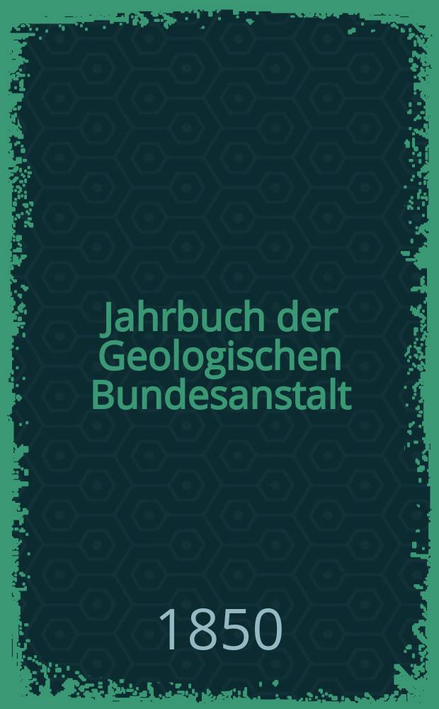 Jahrbuch der Geologischen Bundesanstalt