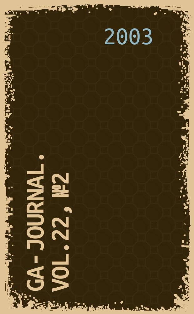 ÖGAI- Journal. Vol.22, №2