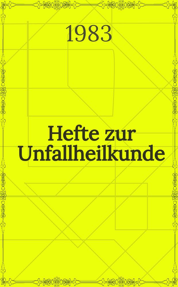 Hefte zur Unfallheilkunde : Beihefte zur "Monatsschrift für Unfallheilkunde" : Der Schock
