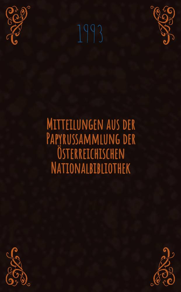 Mitteilungen aus der Papyrussammlung der Österreichischen Nationalbibliothek : Papyrus Erzherzog Rainer. F.22[1] : Coptic manuscripts from the White ...