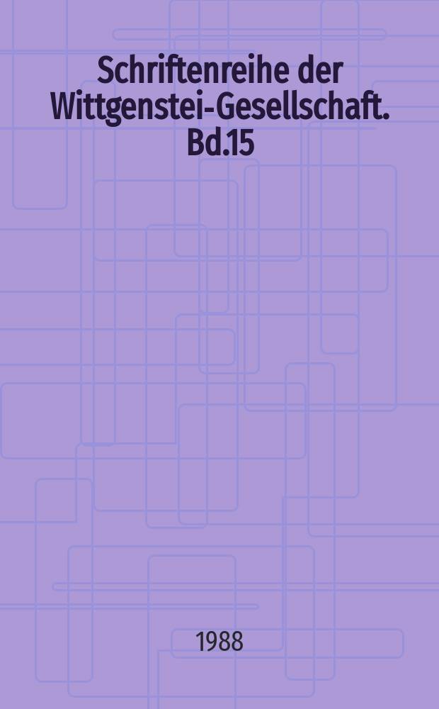 Schriftenreihe der Wittgenstein- Gesellschaft. Bd.15 : Philosophie des Rechts, der Politik und der Gesellschaft