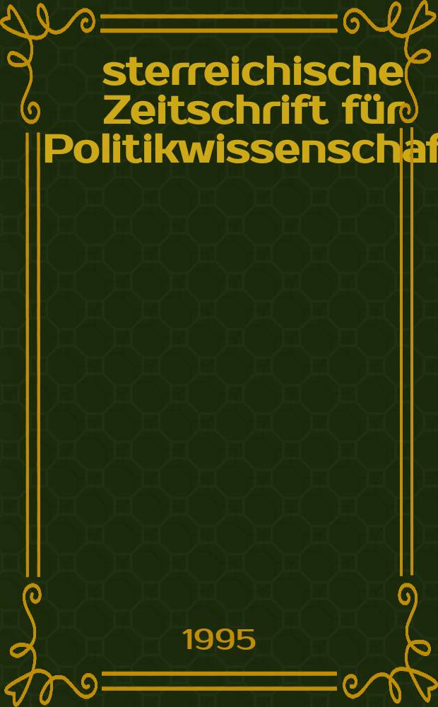Österreichische Zeitschrift für Politikwissenschaft