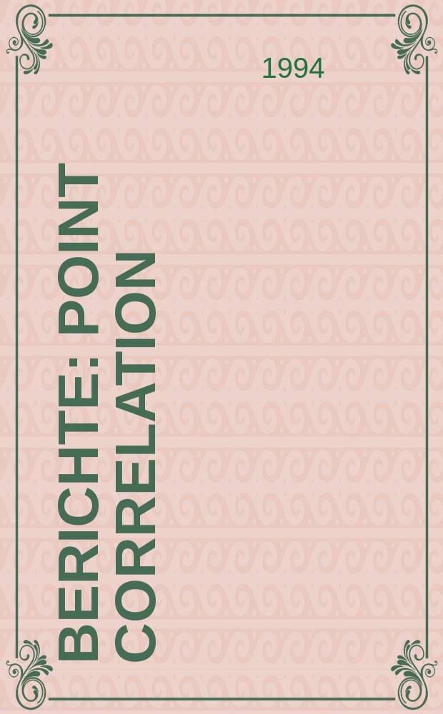 Berichte : Point correlation
