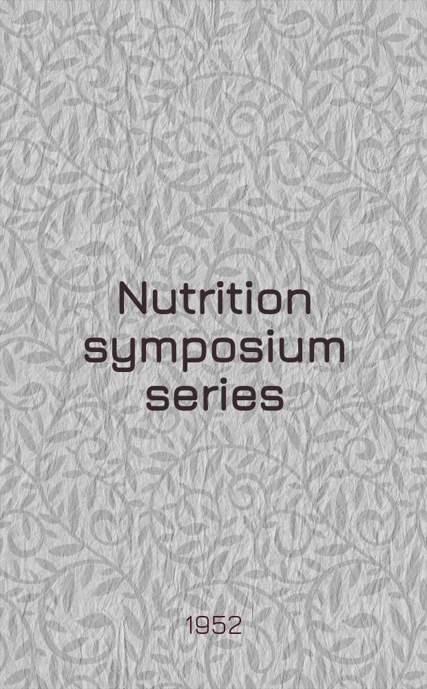 Nutrition symposium series