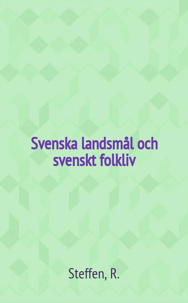 Svenska landsmål och svenskt folkliv : Tidskrift. utg. med. Understöd av Statsmedel av Landsmåls och folkminnesarkivet i Uppsala. Livr. 66 : Norska stev