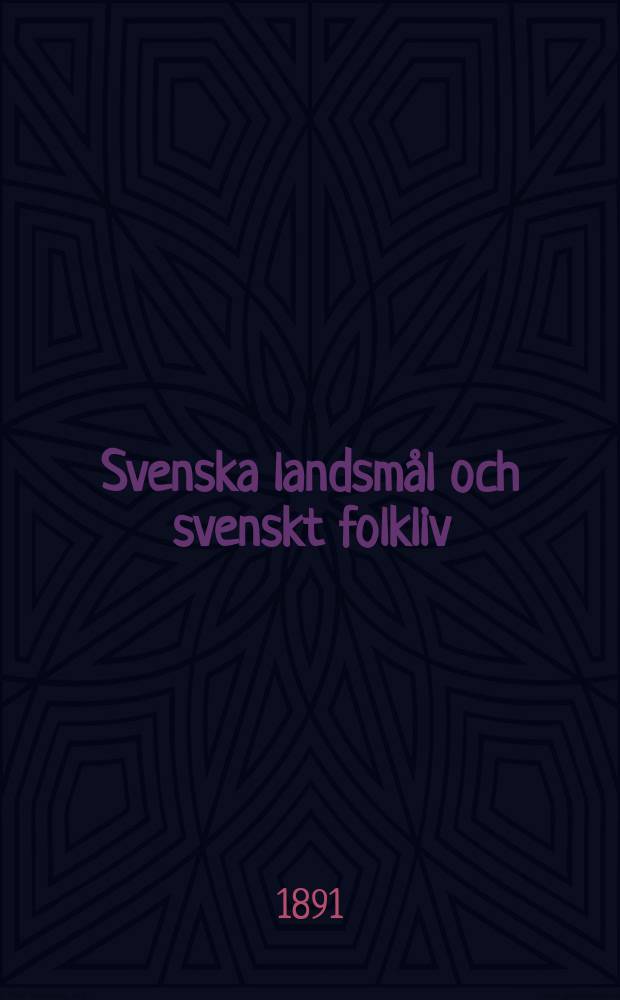 Svenska landsm&aring;l och svenskt folkliv : Tidskrift. utg. med. Underst&ouml;d av Statsmedel av Landsm&aring;ls och folkminnesarkivet i Uppsala. H. 43 : Till fr&aring;gan om u-omljudet...