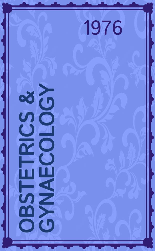 Obstetrics & gynaecology : Sect. X of Excerpta medica. Vol.30, №10 : Index issue