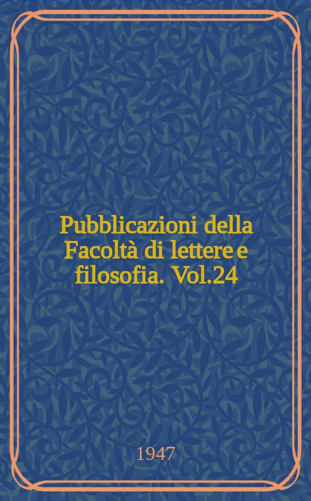 Pubblicazioni della Facoltà di lettere e filosofia. Vol.24 : Saggio sulla fortuna di Dostoevskij in Italia