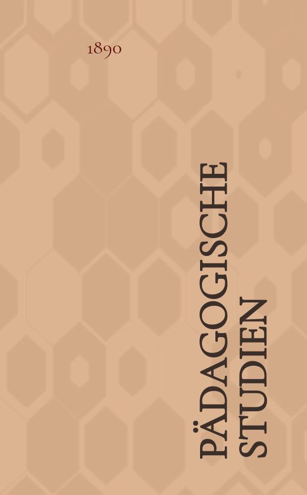 P&auml;dagogische Studien : Abhandlungen Vortr&auml;ge etc. f&uuml;r Erziehung und Unterricht. R. 12, H.1(133) : Einer f&uuml;r alle