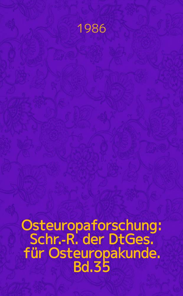 Osteuropaforschung : Schr.-R. der DtGes. f&uuml;r Osteuropakunde. Bd.35 : Jenseits des Kommunismus