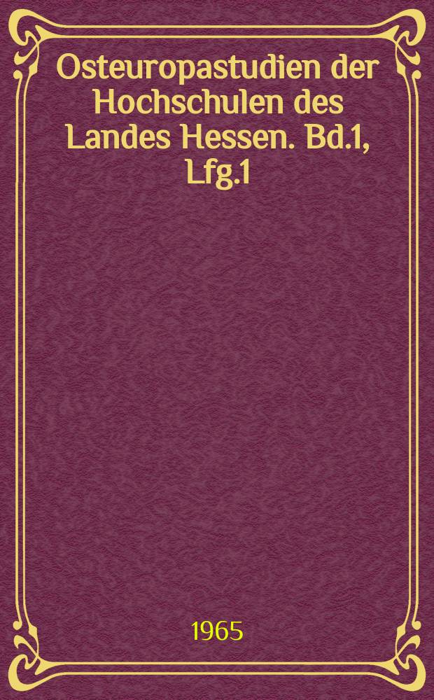 Osteuropastudien der Hochschulen des Landes Hessen. Bd.1, Lfg.1 : Rückläufiges Wörterbuch des Serbokroatischen