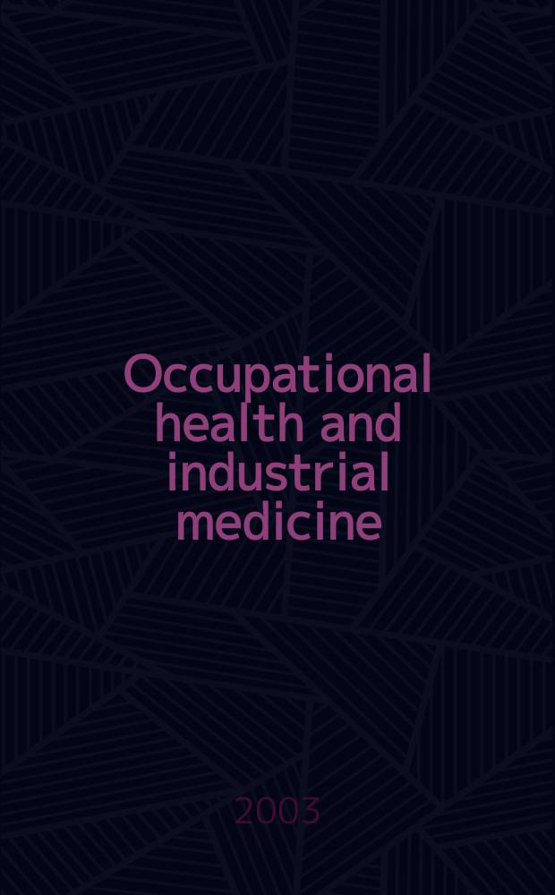 Occupational health and industrial medicine : Section 35 [of] Excerpta medica. Vol.48, №4