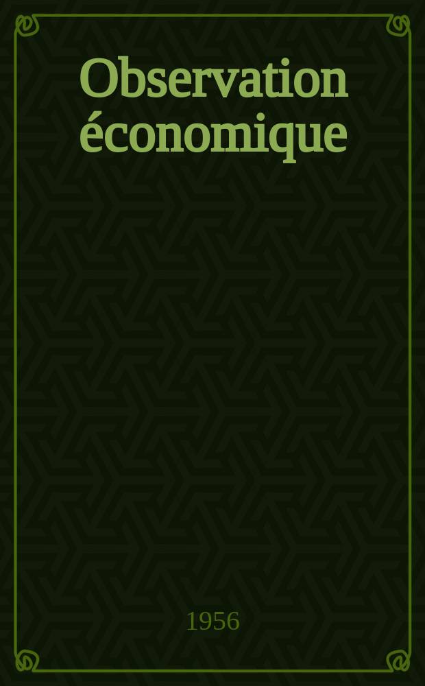 Observation économique