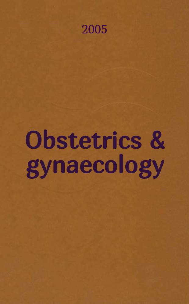 Obstetrics & gynaecology : Sect. X of Excerpta medica. Vol.87, №8
