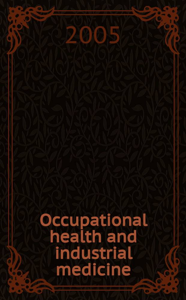 Occupational health and industrial medicine : Section 35 [of] Excerpta medica. Vol.52, №3