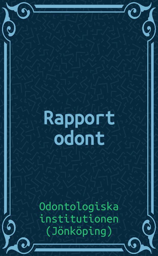 Rapport odont