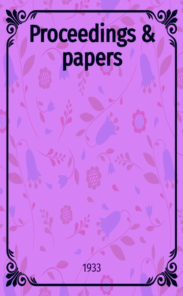 Proceedings & papers