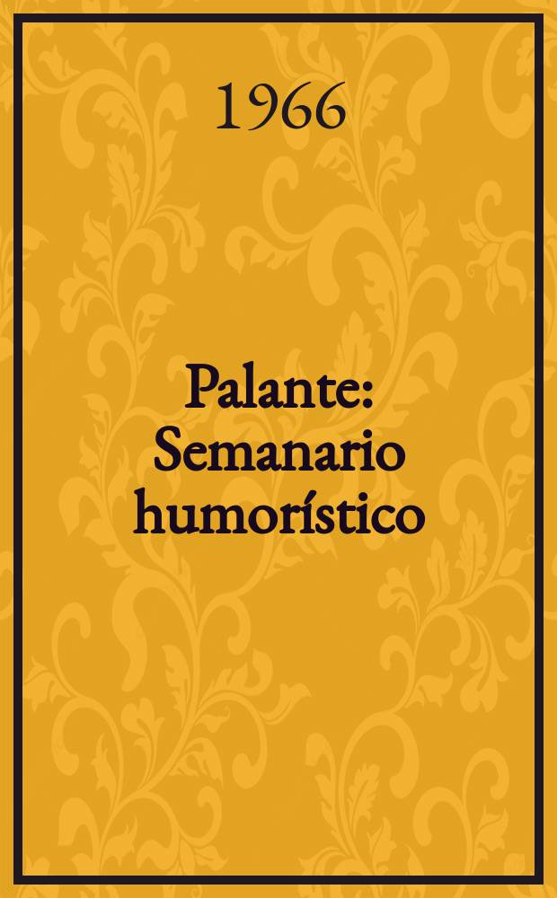 Palante : Semanario humorístico