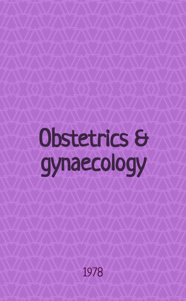 Obstetrics & gynaecology : Sect. X of Excerpta medica. Vol.34, №10 : Index issue