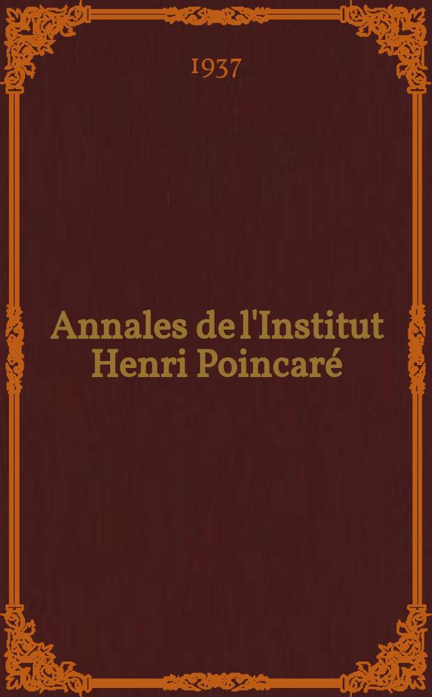 Annales de l'Institut Henri Poincaré : Recueil de conférences et mémoires de calcul des probabilités et physique théorique. Vol.7, Fasc.2 : Sur les probabilités relatives aux variables aléatoires liées entre elles