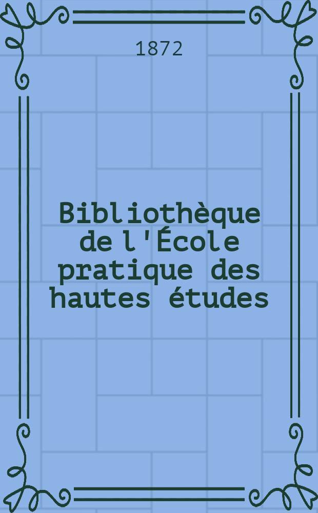Bibliothèque de l'École pratique des hautes études : Publ. sous les auspices du Ministère de l'instruction publique. T.5, Art. № 9 : Recherches sur les poissons fossiles du terrain crétacé de la Sarthe