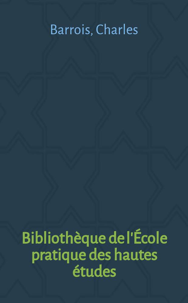 Bibliothèque de l'École pratique des hautes études : Publ. sous les auspices du Ministère de l'instruction publique. T.13, Art. № 2 : Description géologique de la craie d l'île de Wight
