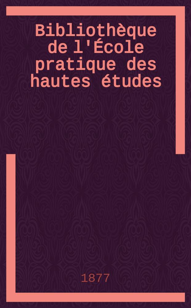 Bibliothèque de l'École pratique des hautes études : Publ. sous les auspices du Ministère de l'instruction publique. T.16, Art. № 1 : Recherches sur les phosphorites du Quercy