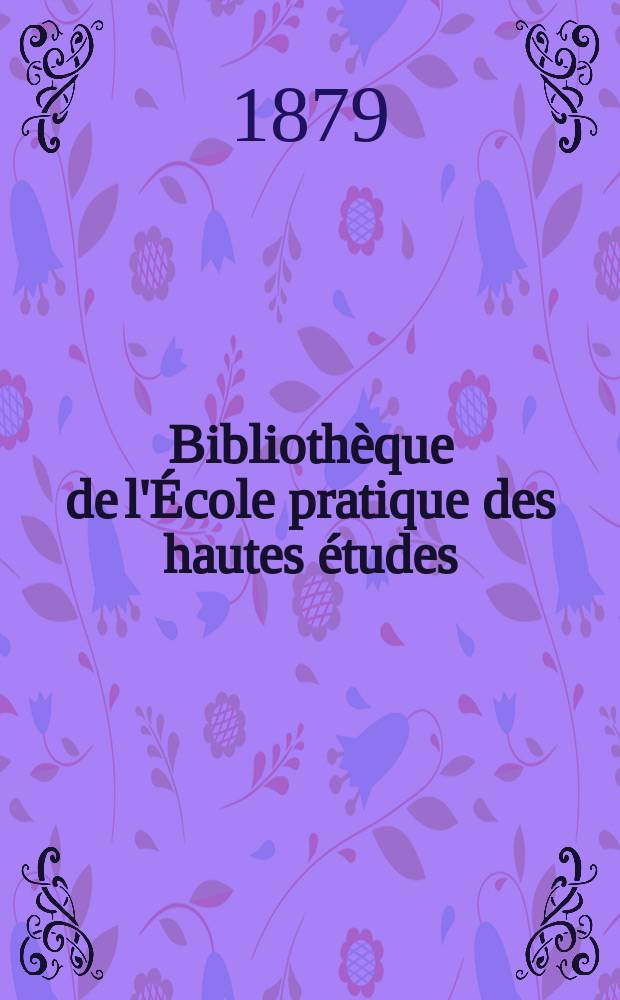 Bibliothèque de l'École pratique des hautes études : Publ. sous les auspices du Ministère de l'instruction publique. T.19, Art. № 3 : Observations sur le mémoire de M. Cope intitulé