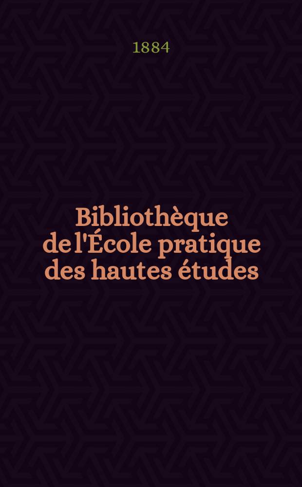 Bibliothèque de l'École pratique des hautes études : Publ. sous les auspices du Ministère de l'instruction publique. T.29, Art. № 2 : Échinides du terrain Éocène de Saint-Palais