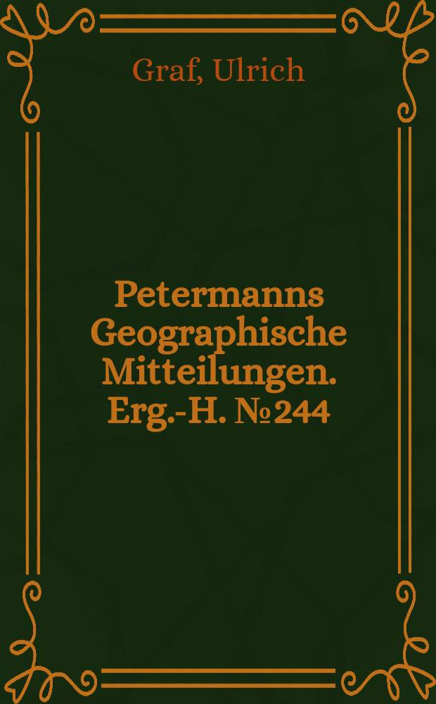 Petermanns Geographische Mitteilungen. Erg.-H. №244 : Mathematik für Kartographen