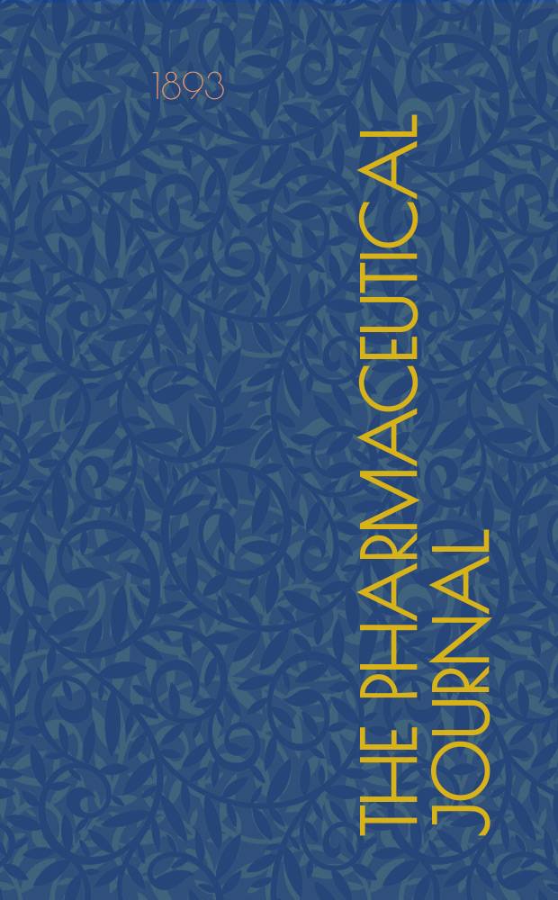 The Pharmaceutical journal : A weekly record of pharmacy and allied sciences Establ. 1841. Vol.23 (52), №1200