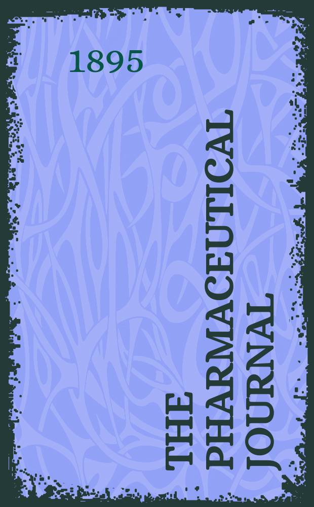 The Pharmaceutical journal : A weekly record of pharmacy and allied sciences Establ. 1841. Vol.1 (55), №1320