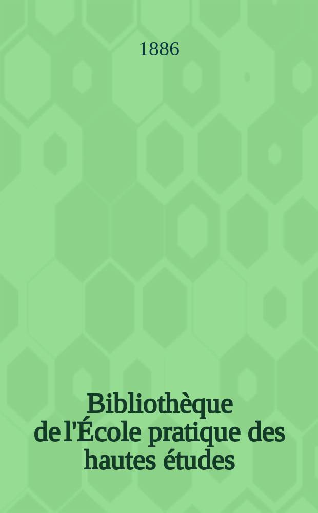 Bibliothèque de l'École pratique des hautes études : Publ. sous les auspices du Ministère de l'instruction publique. T.31, Art. № 1 : Études histologiques et organologiques sur les centres nerveux et les organes des sens des animaux articulés